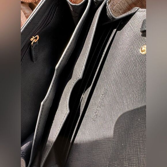 Michael Kors Jet Set Large Wallet Saffiano Leather Black - Picture 7 of 7